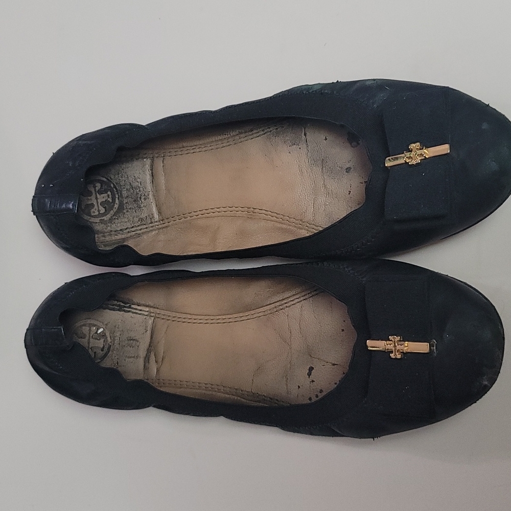 Tory Burke Sedgewick Leather Bow Flat,